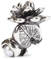 Charm Trollbeads Donna Fiori di nascita in Argento Perla TAGBE-00033